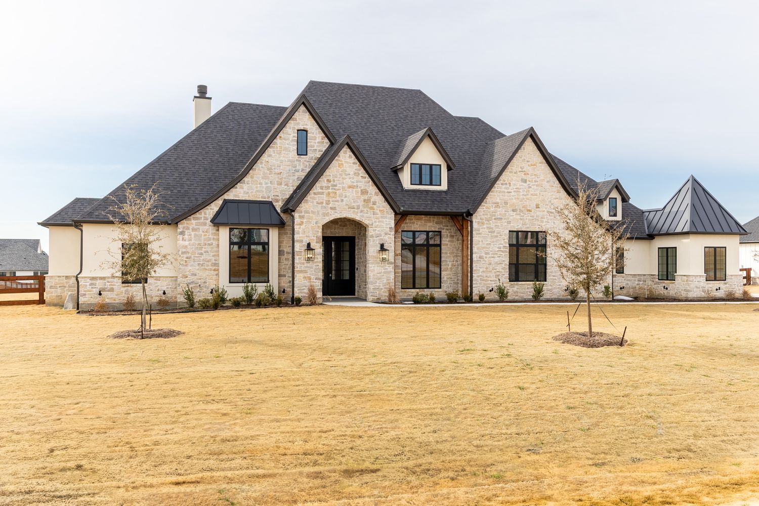 The front elevation of a house built by JSF Homes.