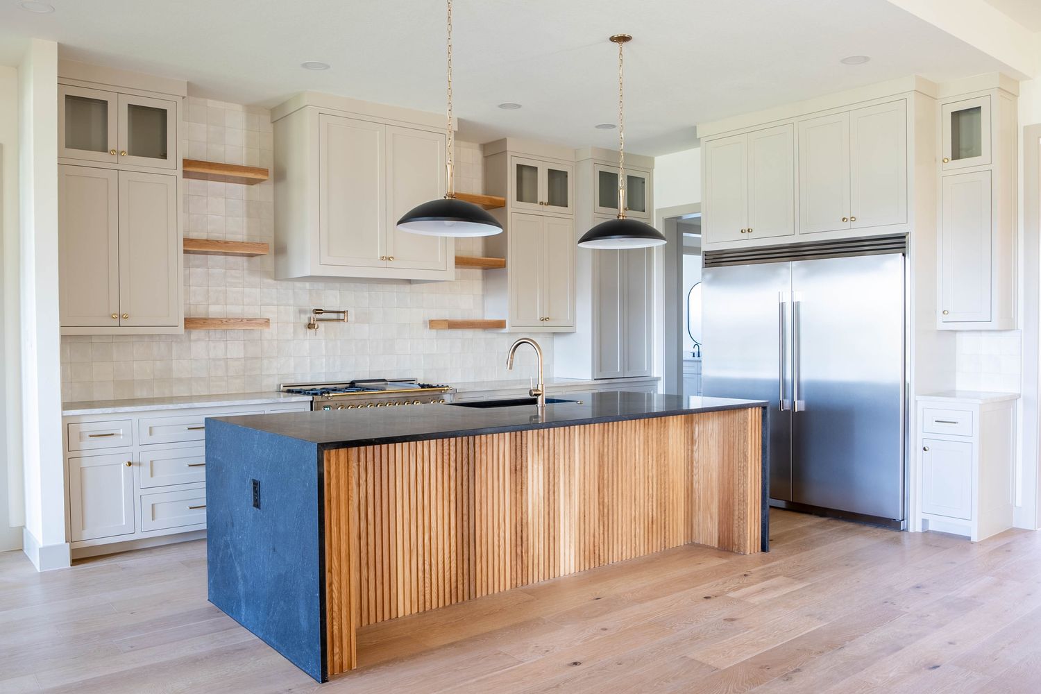 The kitchen of a house built by JSF Homes.