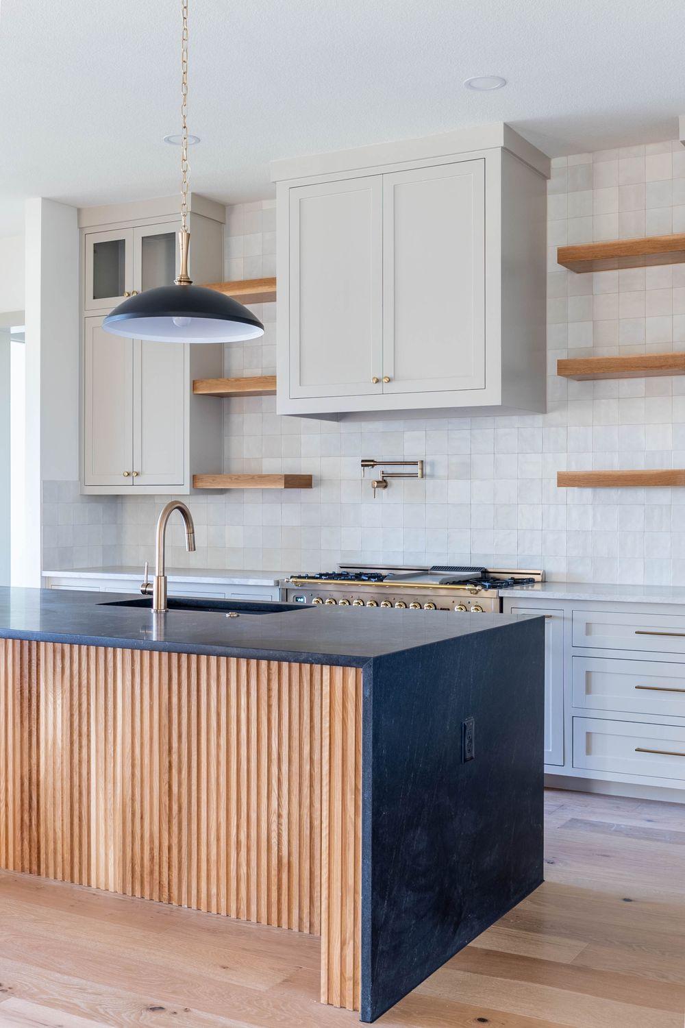 The kitchen of a house built by JSF Homes.