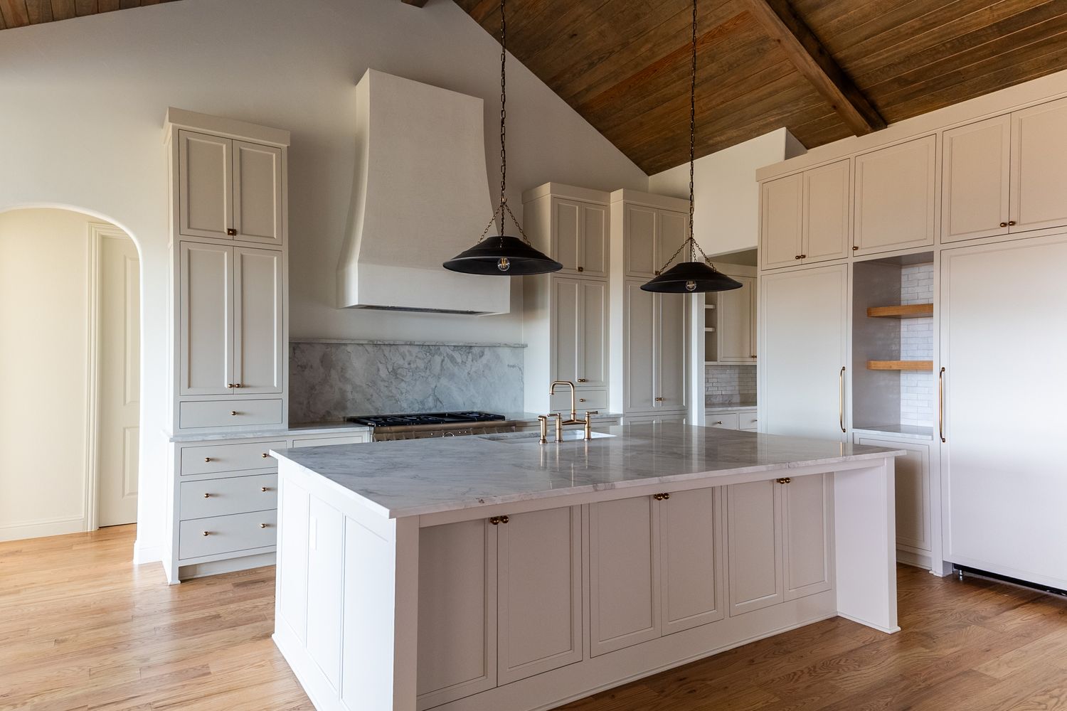The kitchen of a house built by JSF Homes.